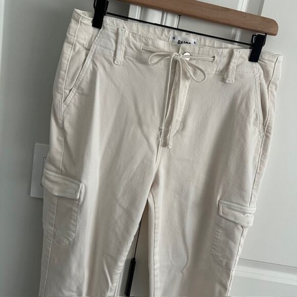 Paige Christy Mid-Rise Straight Cargo Pants Size: 29 Color: Quartz Sand - Picture 6 of 11